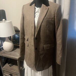 The Kooples Houndstooth Blazer with Black Collar